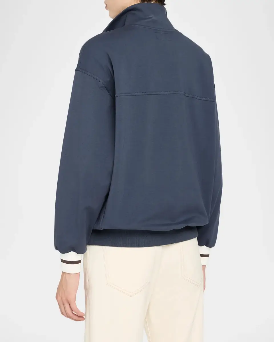 Brunello Cucinelli Cotton Jersey Henley Sweatshirt | Thumbnail 3
