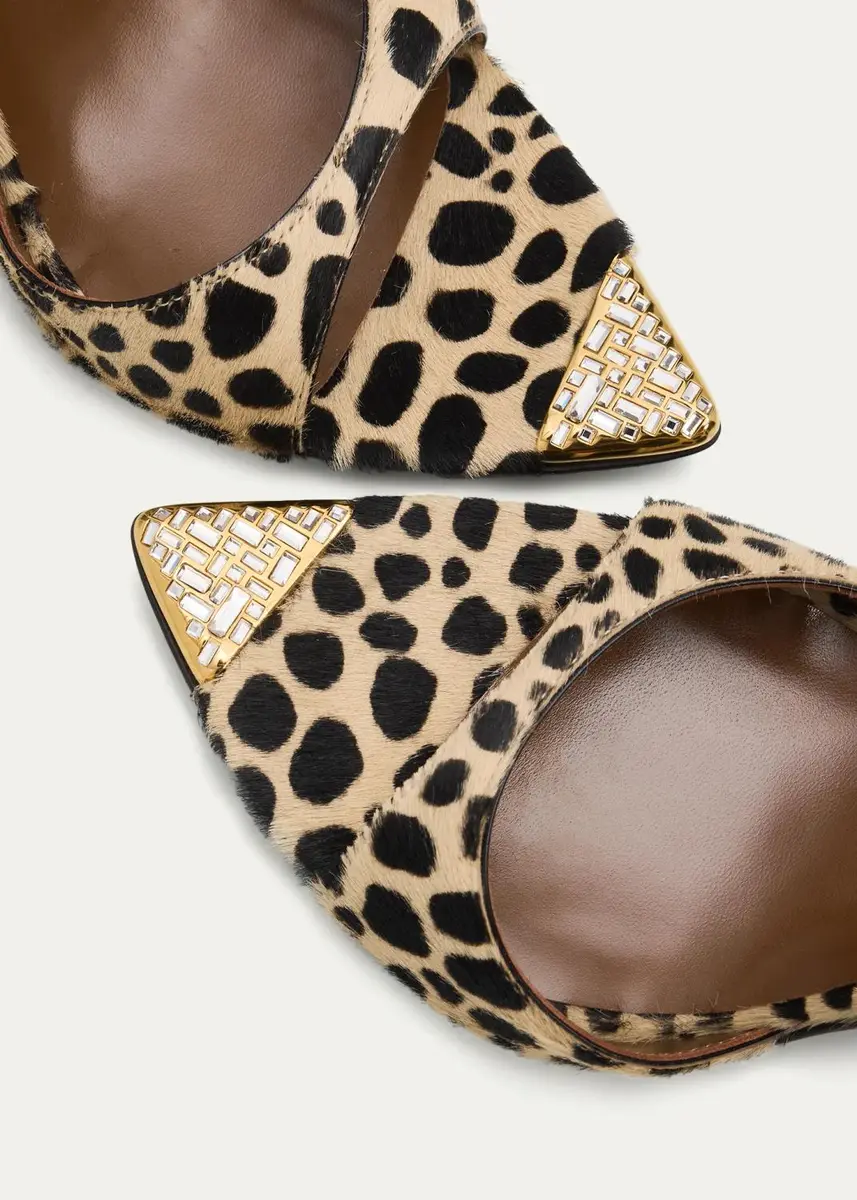 Giuseppe Zanotti 90mm Leopard Calf Hair Mules | Thumbnail 3 Giuseppe Zanotti 90mm Leopard Calf Hair Mules | Thumbnail 3
