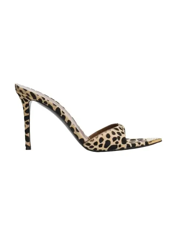 90mm Leopard Calf Hair Mules 90mm Leopard Calf Hair Mules