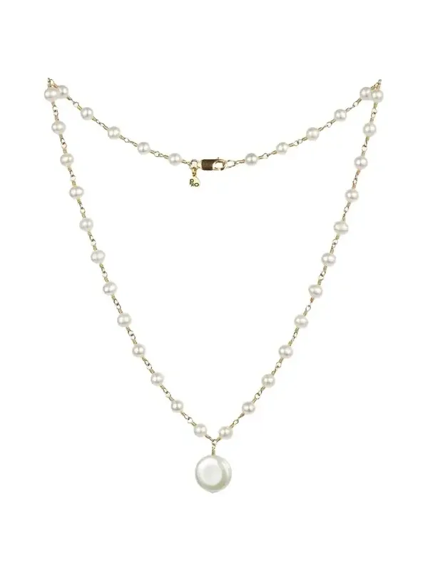 Magnolia Necklace with White Pearls Magnolia Necklace with White Pearls