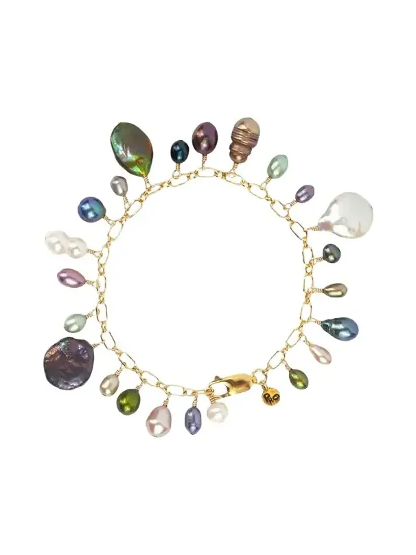 Presley Oldham Compost Bracelet with Multicolor Pearls