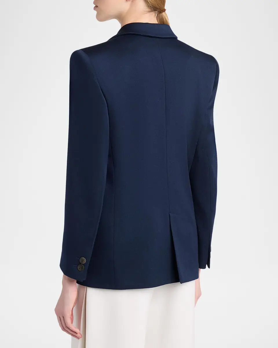 Giorgio Armani Wool-Silk Double-Breasted Blazer Jacket | Thumbnail 3