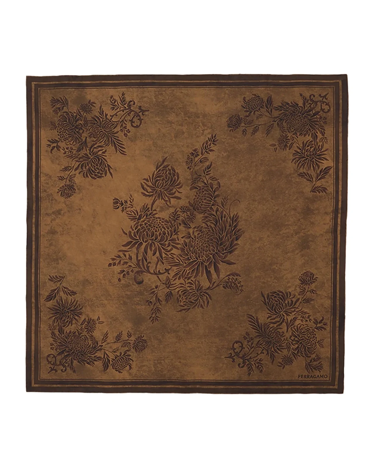Ferragamo Floral Silk Scarf