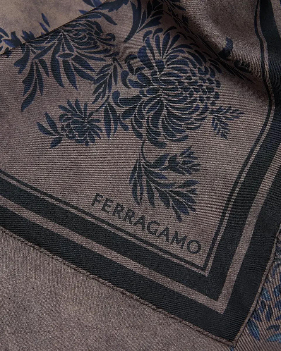 Ferragamo Floral Silk Scarf | Thumbnail 4