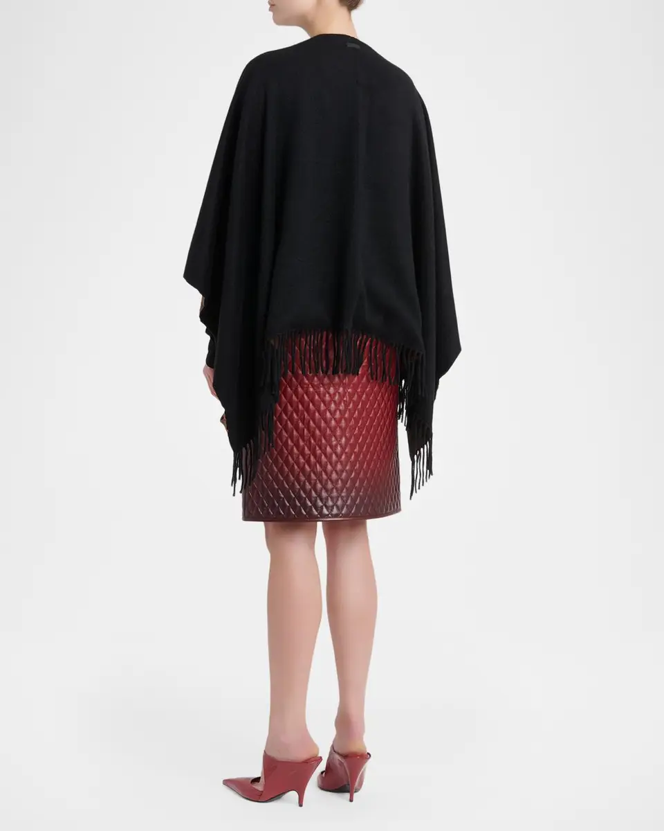 Ferragamo Floral Reversible Cashmere and Silk Cape | Thumbnail 3 Ferragamo Floral Reversible Cashmere and Silk Cape | Thumbnail 3