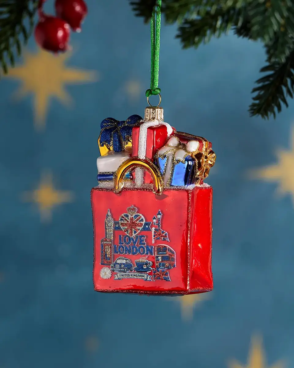 Exclusive London Cityscape Shopping Bag Christmas Ornament | Thumbnail 2 Exclusive London Cityscape Shopping Bag Christmas Ornament | Thumbnail 2