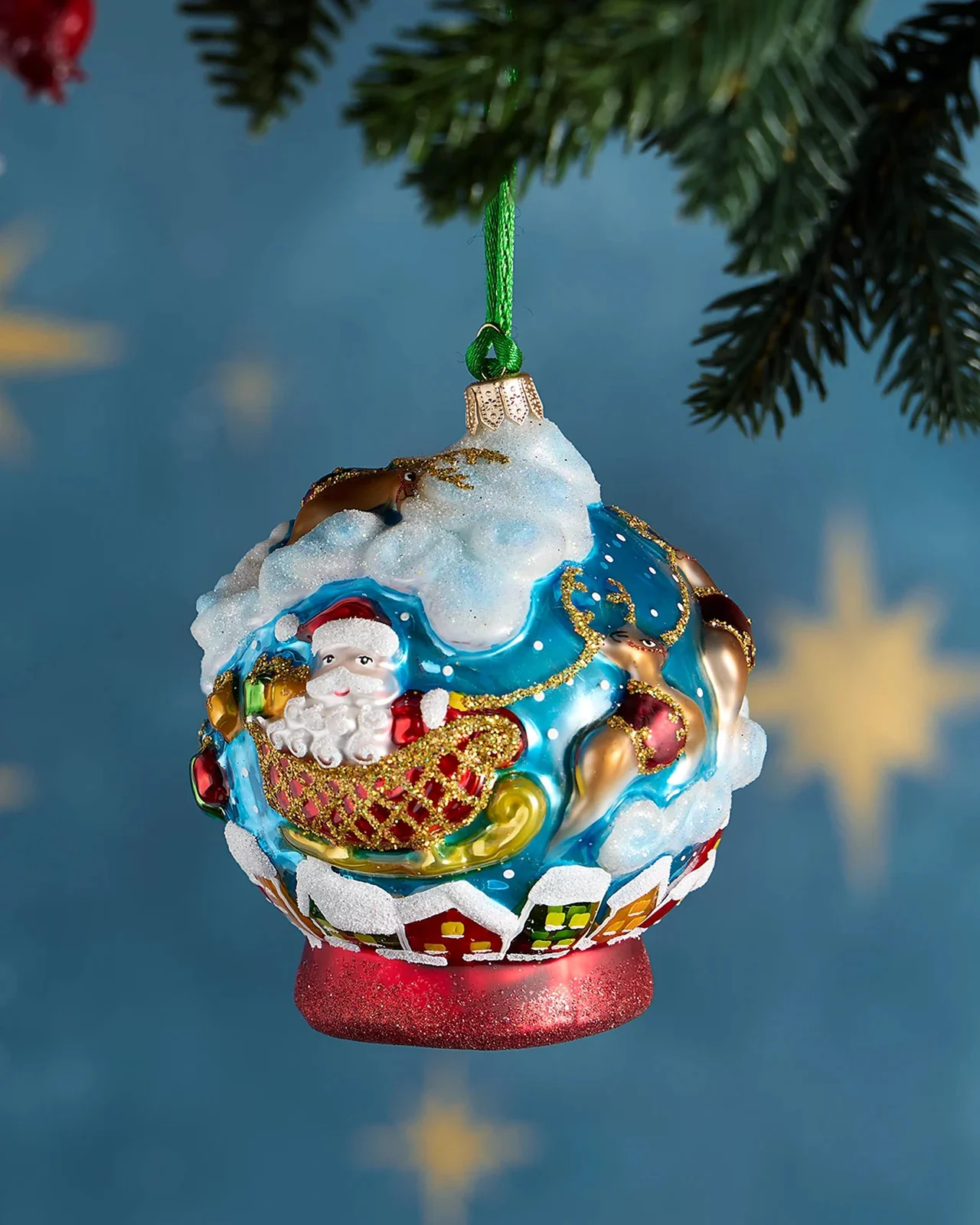 Exclusive Snowglobe with Santa Christmas Ornament