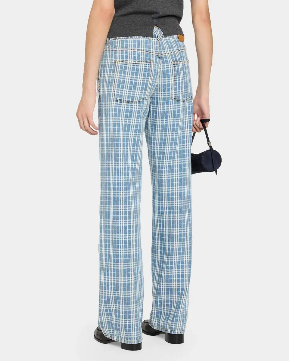 Burberry Drusilla Check Denim Straight-Leg Jeans | Thumbnail 3