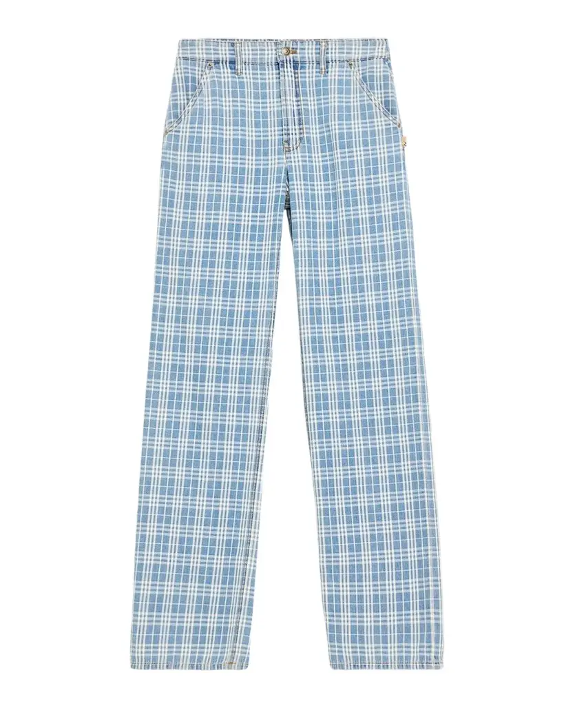Burberry Drusilla Check Denim Straight-Leg Jeans | Image 1 Burberry Drusilla Check Denim Straight-Leg Jeans | Image 1