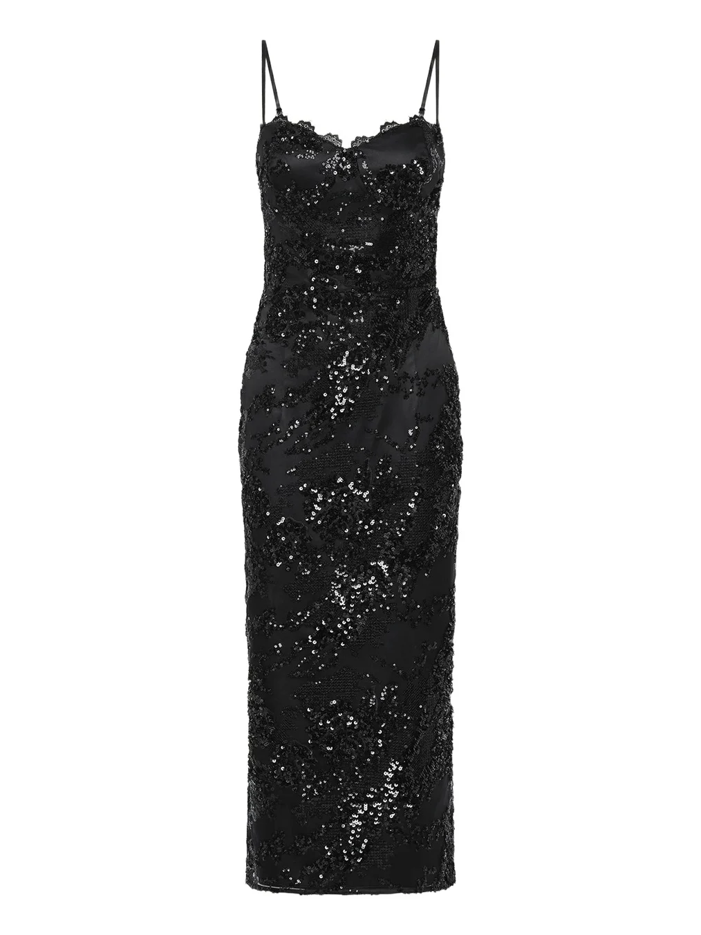 Rebecca Vallance Beau Sequin Lace Column Midi Dress