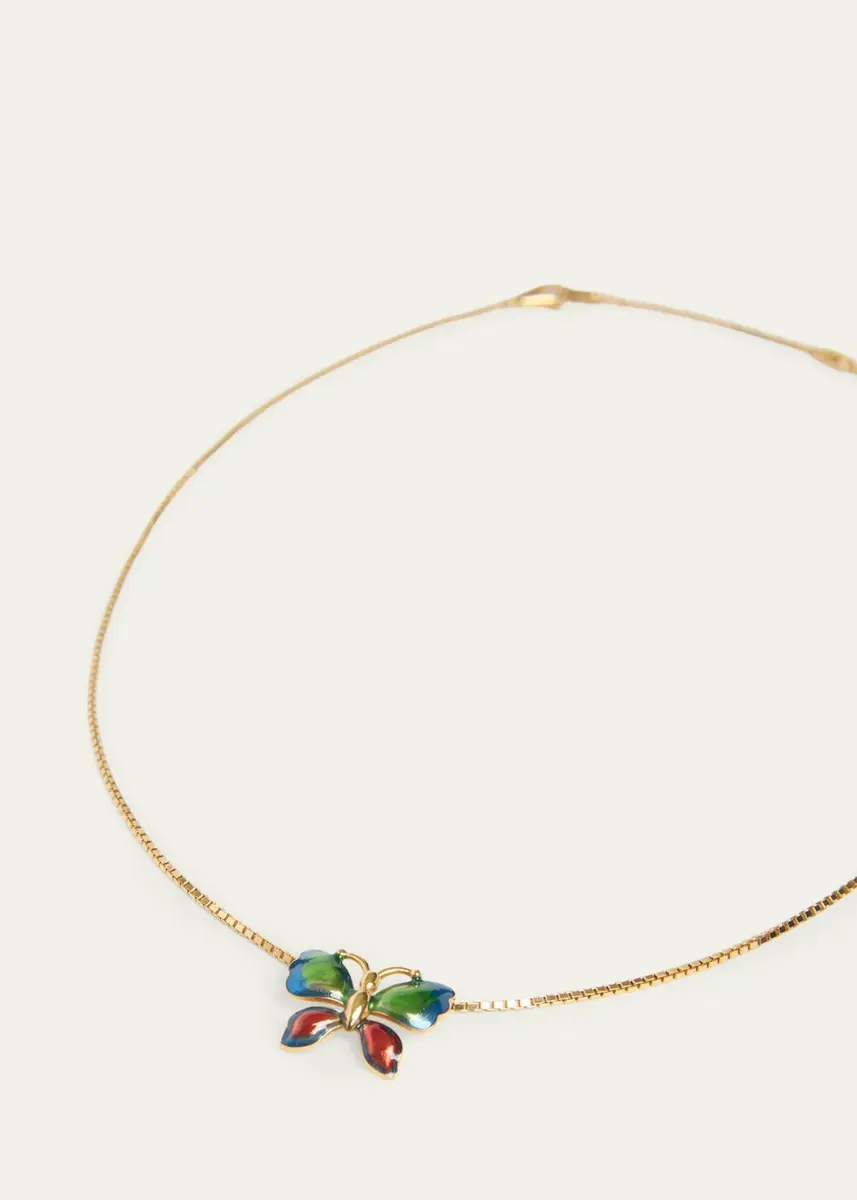 Valentino Garavani Enamel Butterfly Necklace | Thumbnail 2