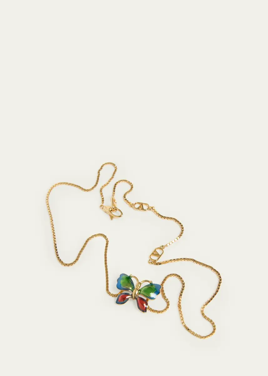 Valentino Garavani Enamel Butterfly Necklace | Thumbnail 3