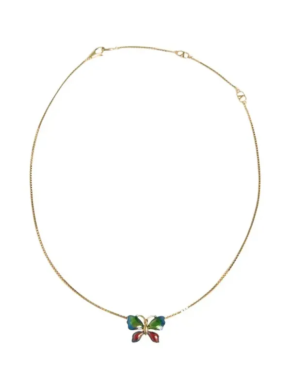 Enamel Butterfly Necklace