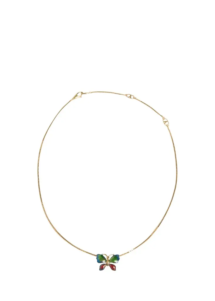 Valentino Garavani Enamel Butterfly Necklace | Image 1 Valentino Garavani Enamel Butterfly Necklace | Image 1