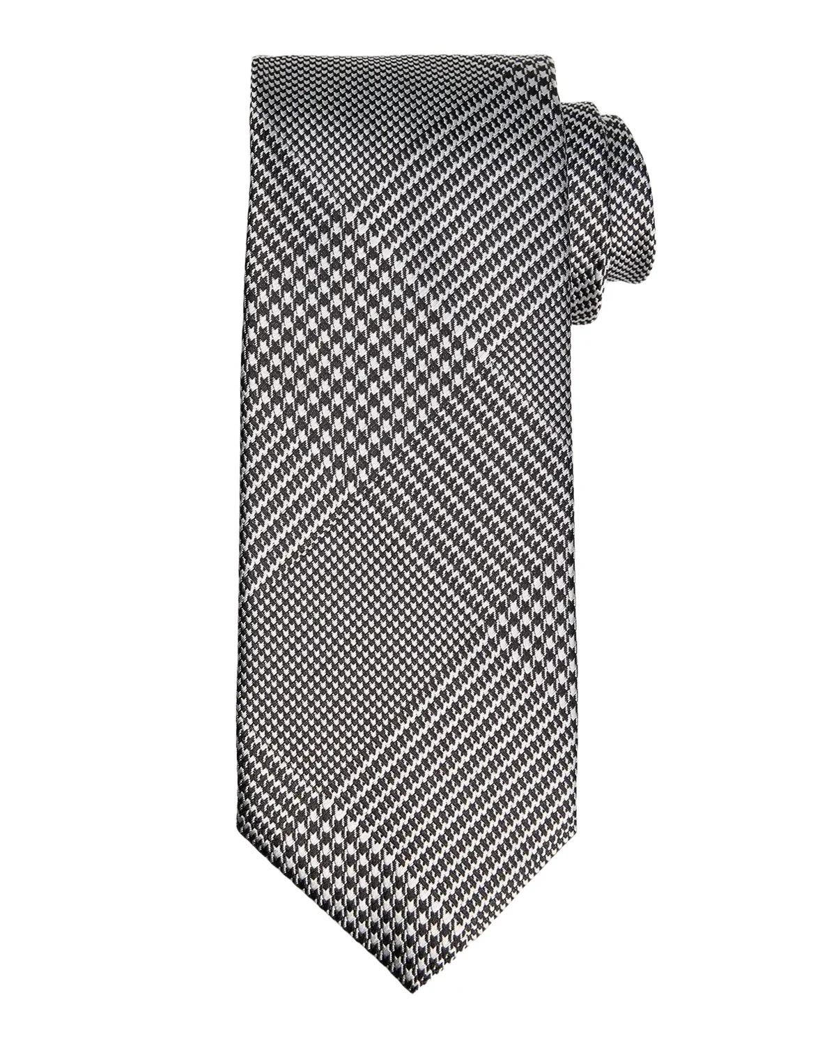 Tom Ford Men's Glen Plaid Linen Tie