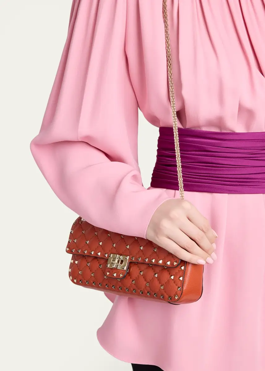 Valentino Garavani Quilted Rockstud Leather Shoulder Bag | Thumbnail 2 Valentino Garavani Quilted Rockstud Leather Shoulder Bag | Thumbnail 2