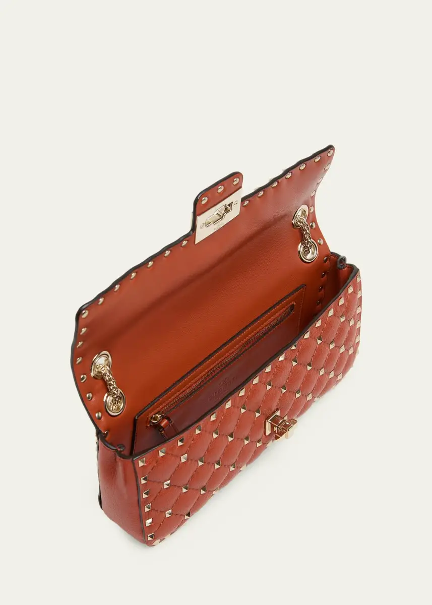 Valentino Garavani Quilted Rockstud Leather Shoulder Bag | Thumbnail 4 Valentino Garavani Quilted Rockstud Leather Shoulder Bag | Thumbnail 4