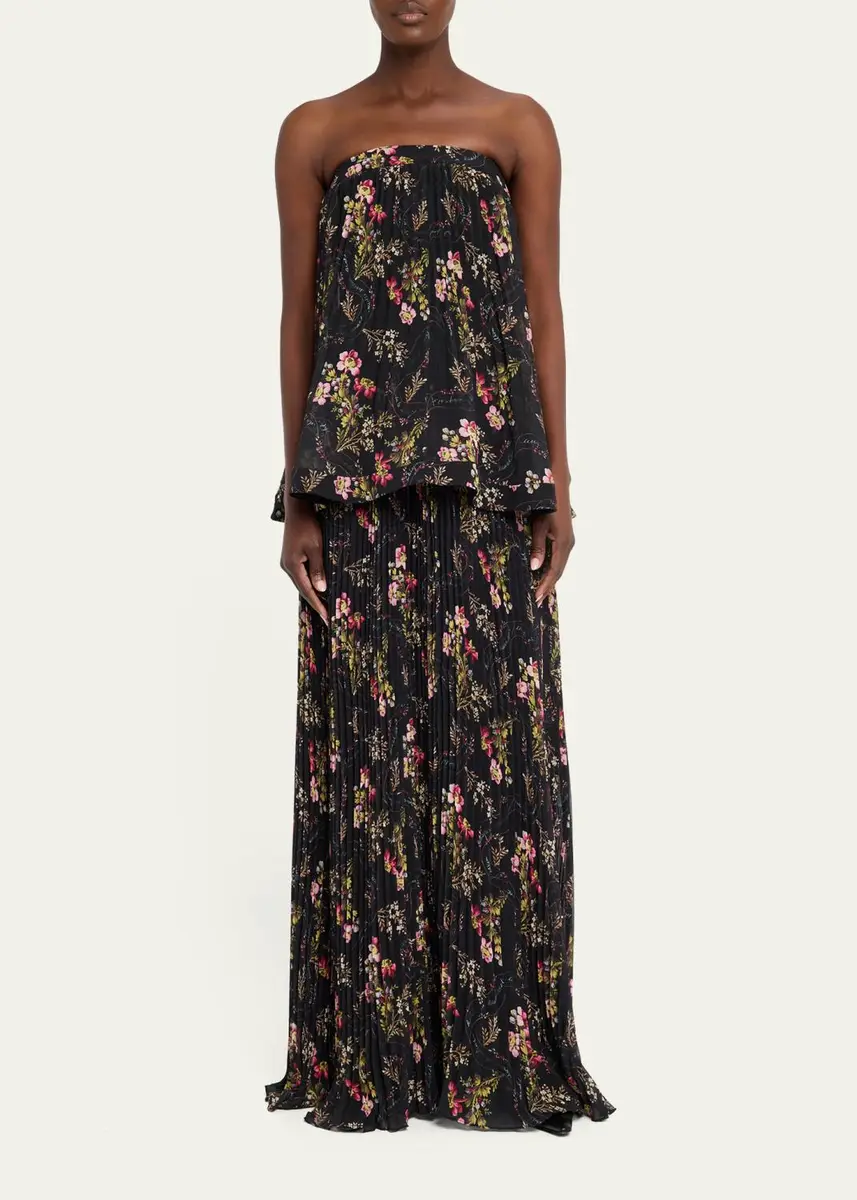 Cinq à Sept Love Letter Floral Strapless Maxi Dress | Thumbnail 2 Cinq à Sept Love Letter Floral Strapless Maxi Dress | Thumbnail 2