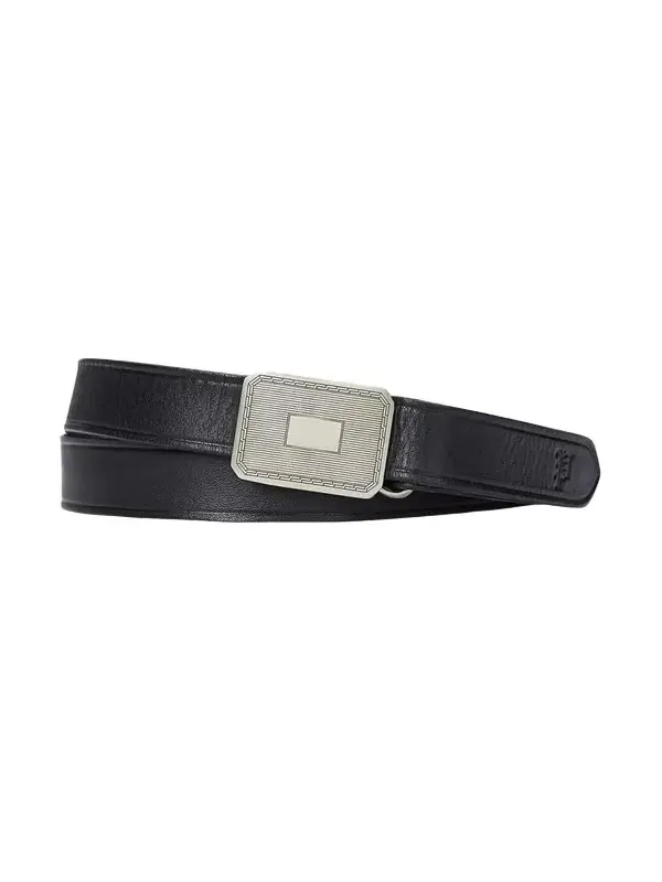 Engine Turn Leather Belt