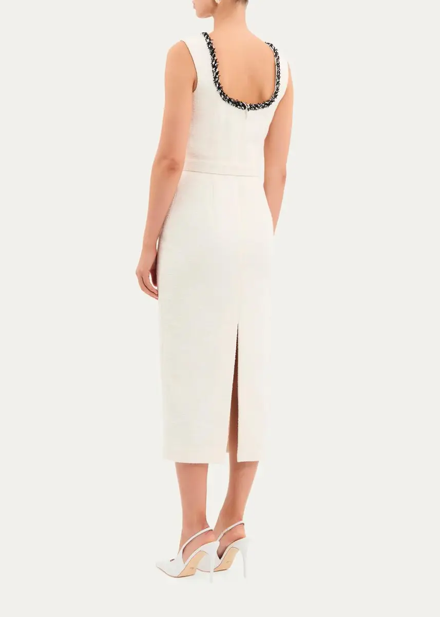 Rebecca Vallance Jacquie Bonded Tweed Midi Dress | Thumbnail 3 Rebecca Vallance Jacquie Bonded Tweed Midi Dress | Thumbnail 3