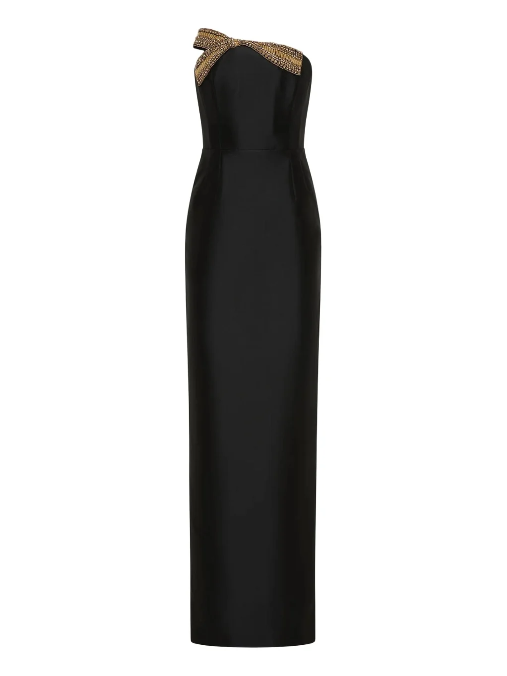 Rebecca Vallance Venus Strapless Bow-Embellished Column Gown