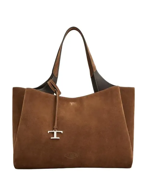 Medium Logo Suede Tote Bag Medium Logo Suede Tote Bag