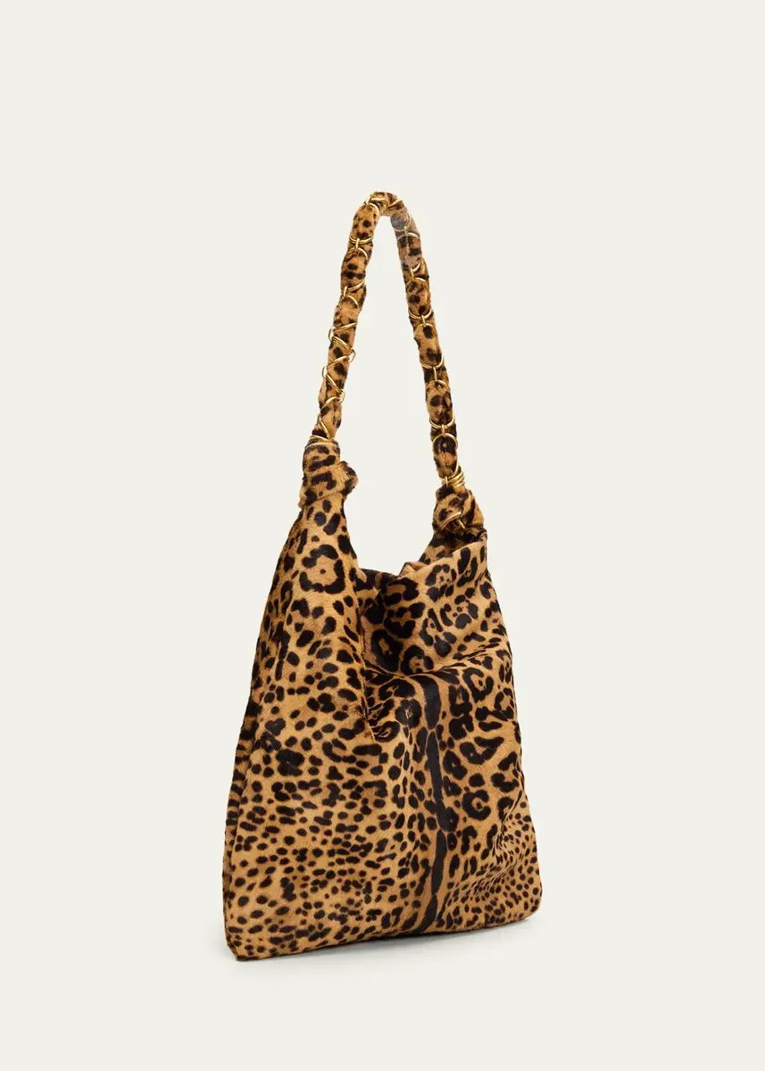 Saint Laurent Amalia Medium Leopard-Print Pony Hair Shoulder Bag | Thumbnail 3