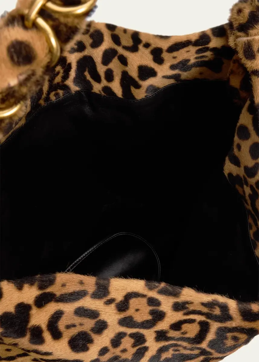Saint Laurent Amalia Medium Leopard-Print Pony Hair Shoulder Bag | Thumbnail 4