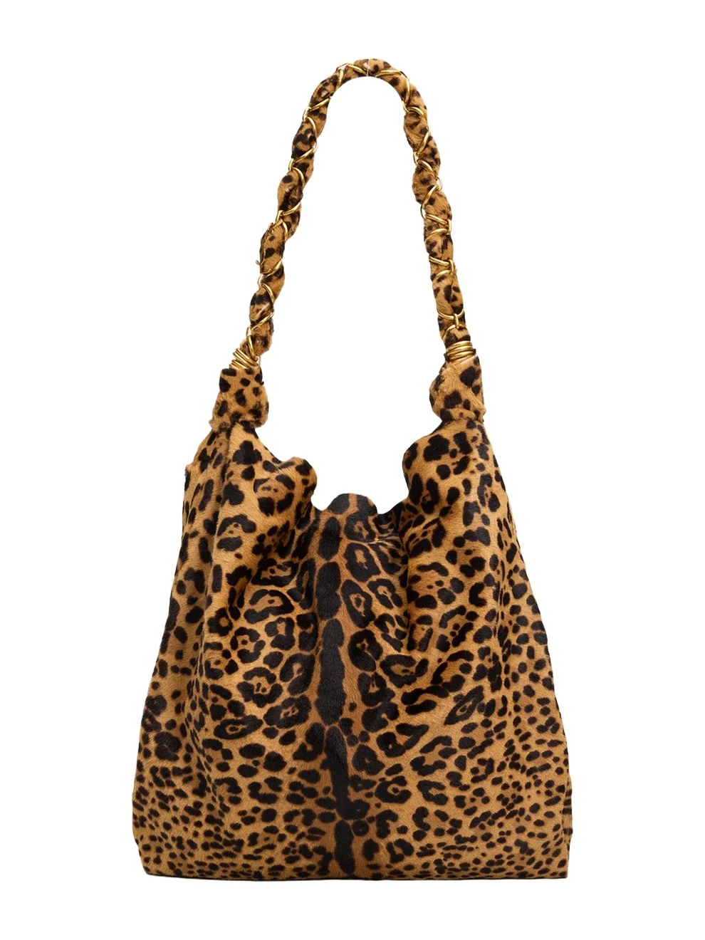 Saint Laurent Amalia Medium Leopard-Print Pony Hair Shoulder Bag