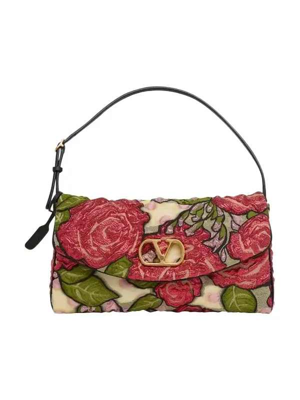 Small Floral Jacquard Shoulder Bag Small Floral Jacquard Shoulder Bag