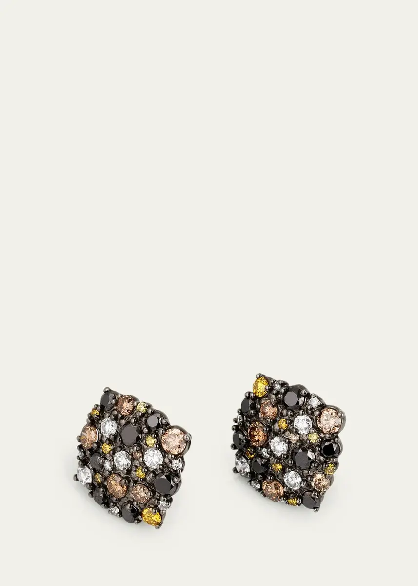 Paul Morelli Black Gold Confetti Mixed-Diamond Stud Earrings | Thumbnail 3 Paul Morelli Black Gold Confetti Mixed-Diamond Stud Earrings | Thumbnail 3