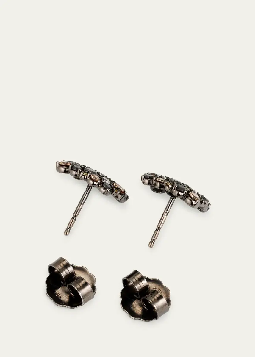 Paul Morelli Black Gold Confetti Mixed-Diamond Stud Earrings | Thumbnail 4 Paul Morelli Black Gold Confetti Mixed-Diamond Stud Earrings | Thumbnail 4