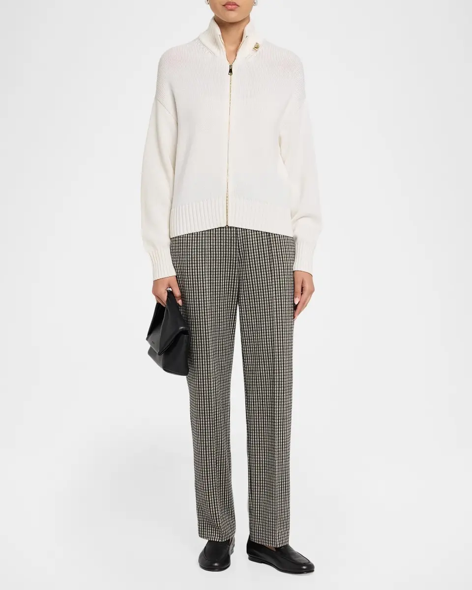 Fabiana Filippi Zip-Front Wool Knit Turtleneck Jacket | Thumbnail 2 Fabiana Filippi Zip-Front Wool Knit Turtleneck Jacket | Thumbnail 2