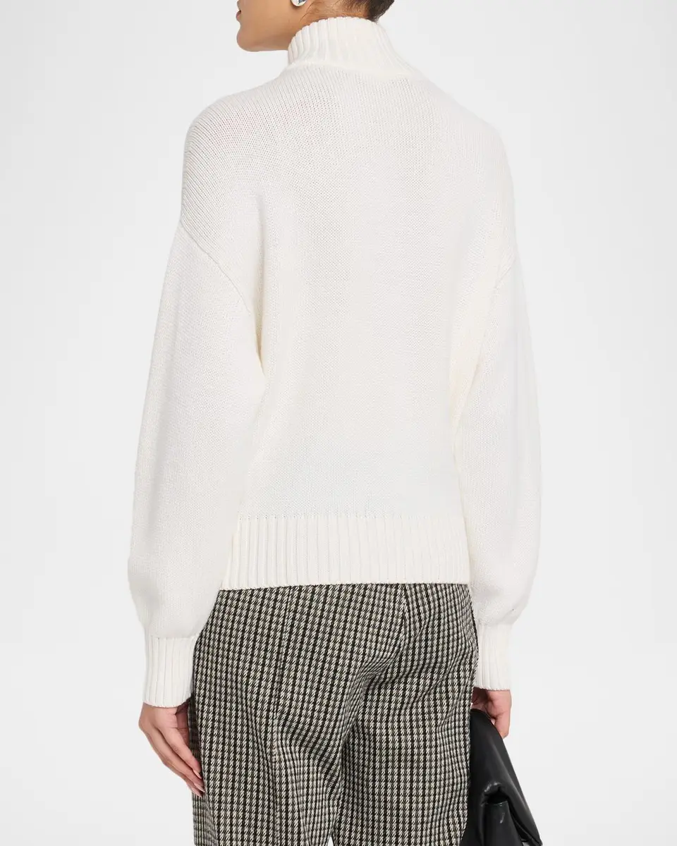Fabiana Filippi Zip-Front Wool Knit Turtleneck Jacket | Thumbnail 3 Fabiana Filippi Zip-Front Wool Knit Turtleneck Jacket | Thumbnail 3