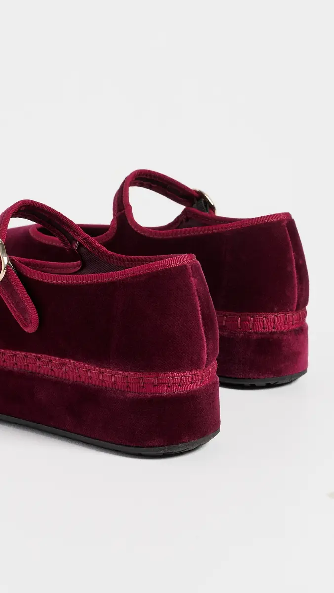 Flabelus Double Lucrecia Velvet Mary Jane Flats | Thumbnail 4 Flabelus Double Lucrecia Velvet Mary Jane Flats | Thumbnail 4