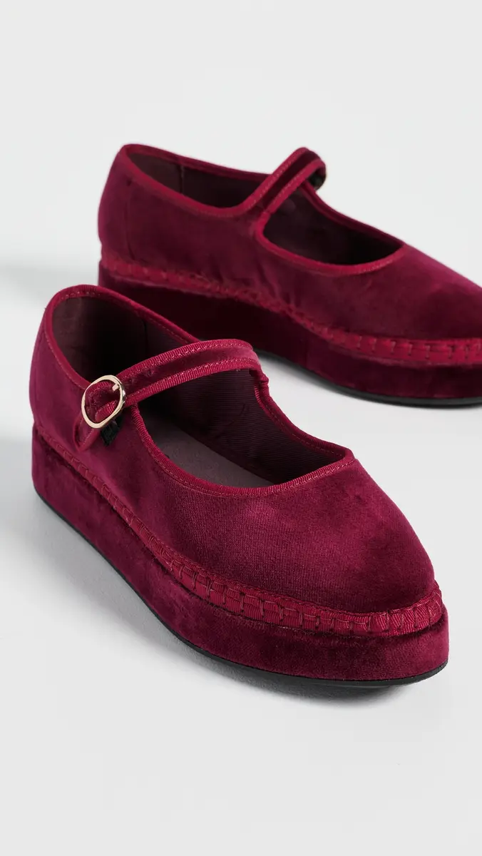 Flabelus Double Lucrecia Velvet Mary Jane Flats | Thumbnail 5 Flabelus Double Lucrecia Velvet Mary Jane Flats | Thumbnail 5