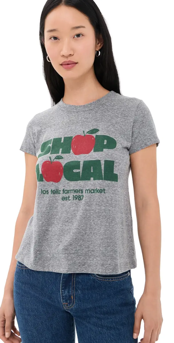 Sunny Somewhere Shop Local Femme Crew Tee Heather Grey S | Image 1 Sunny Somewhere Shop Local Femme Crew Tee Heather Grey S | Image 1