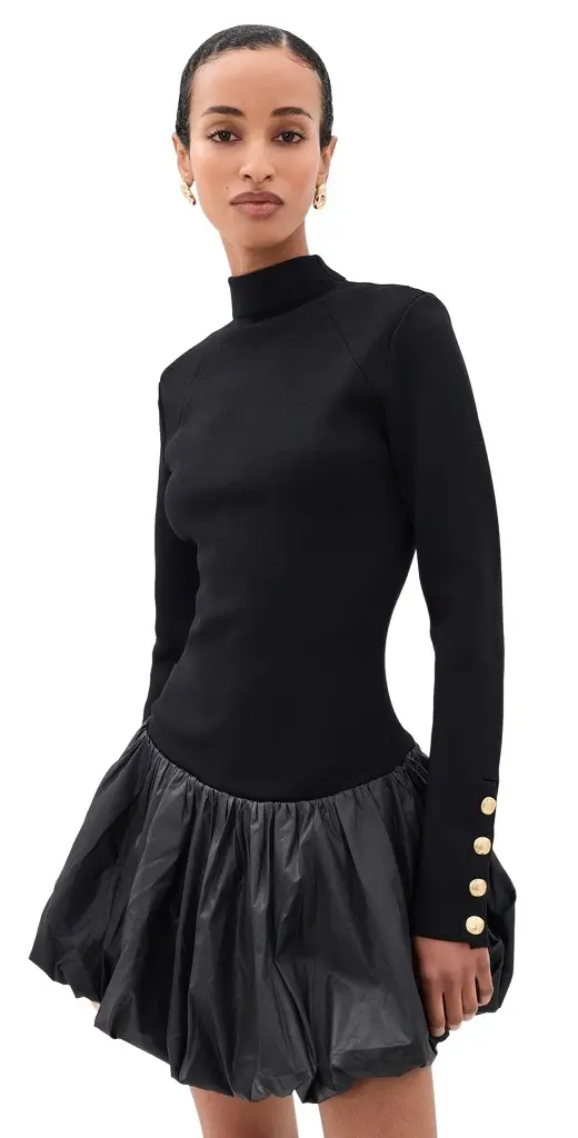 Aje Elodi Knit Mini Dress Black S | Image 1 Aje Elodi Knit Mini Dress Black S | Image 1