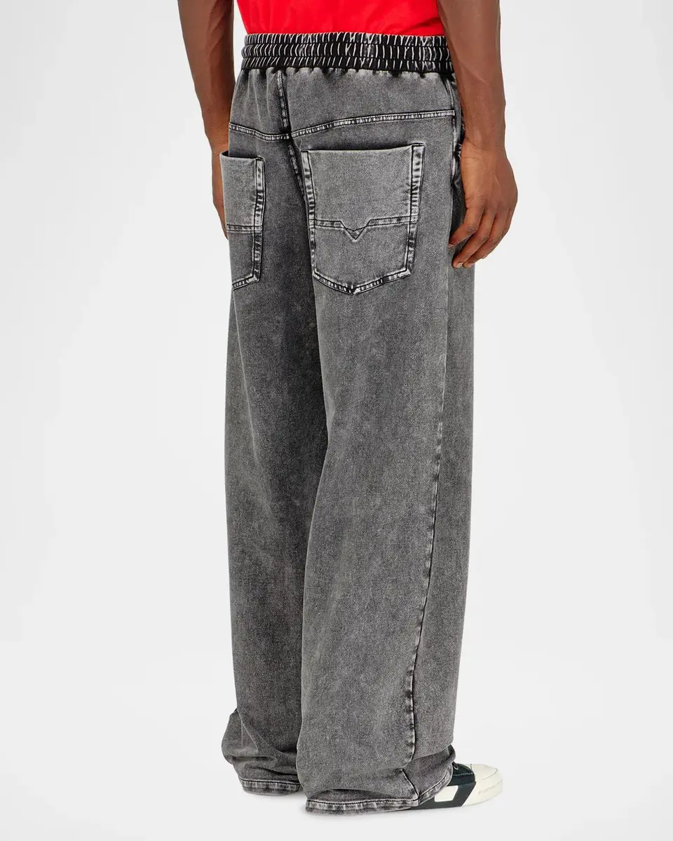 Diesel Men's TR-p-stuk Stretch Denim-Effect Sweatpants | Thumbnail 3 Diesel Men's TR-p-stuk Stretch Denim-Effect Sweatpants | Thumbnail 3