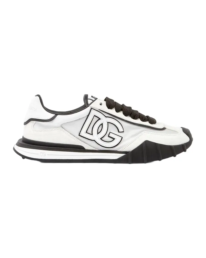 Dolce & Gabbana Men's DG Athletic Nylon and Leather Sneakers | Image 1 Dolce & Gabbana Men's DG Athletic Nylon and Leather Sneakers | Image 1