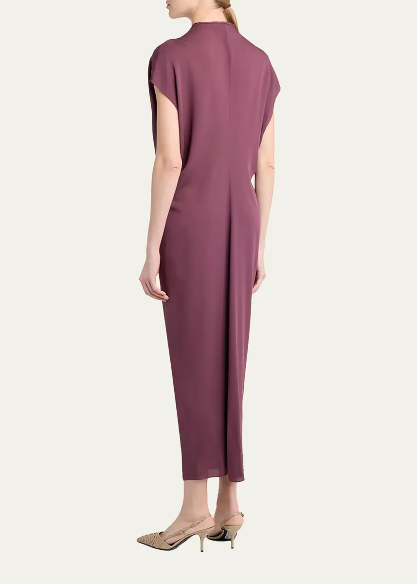 Giorgio Armani Surplice-Neck Cap-Sleeve Column Dress | Thumbnail 3 Giorgio Armani Surplice-Neck Cap-Sleeve Column Dress | Thumbnail 3