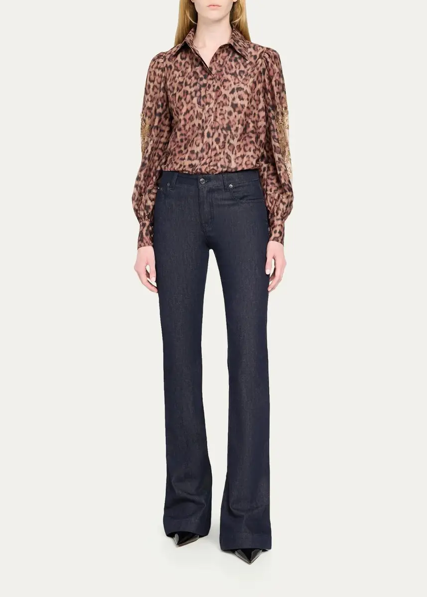 Kobi Halperin Lizzie Beaded Animal-Print Blouse | Thumbnail 2 Kobi Halperin Lizzie Beaded Animal-Print Blouse | Thumbnail 2