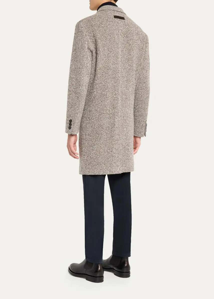 Zegna Men's Oasi Cashmere Melange Overcoat | Thumbnail 3 Zegna Men's Oasi Cashmere Melange Overcoat | Thumbnail 3