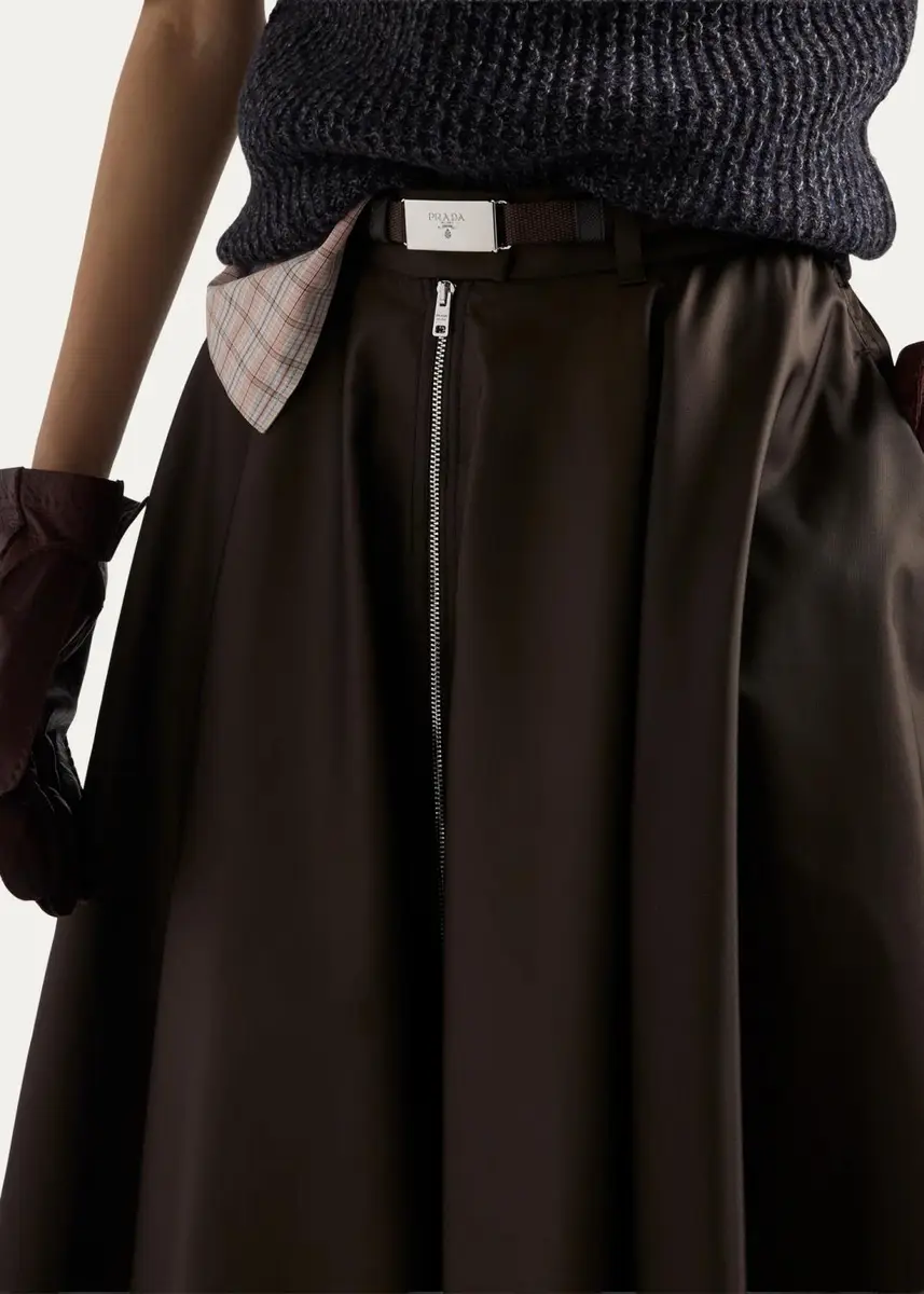 Prada Belted A-Line Skirt | Thumbnail 5