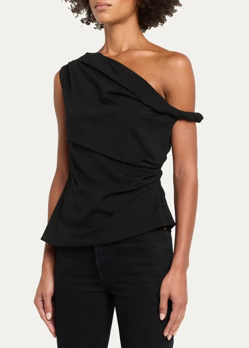 Simkhai Zerra Draped Asymmetric Top | Thumbnail 4 Simkhai Zerra Draped Asymmetric Top | Thumbnail 4
