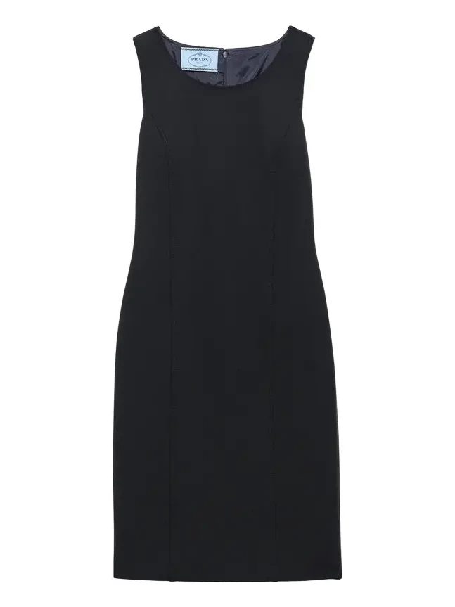 Sleeveless Wool Crepe Sheath Dress