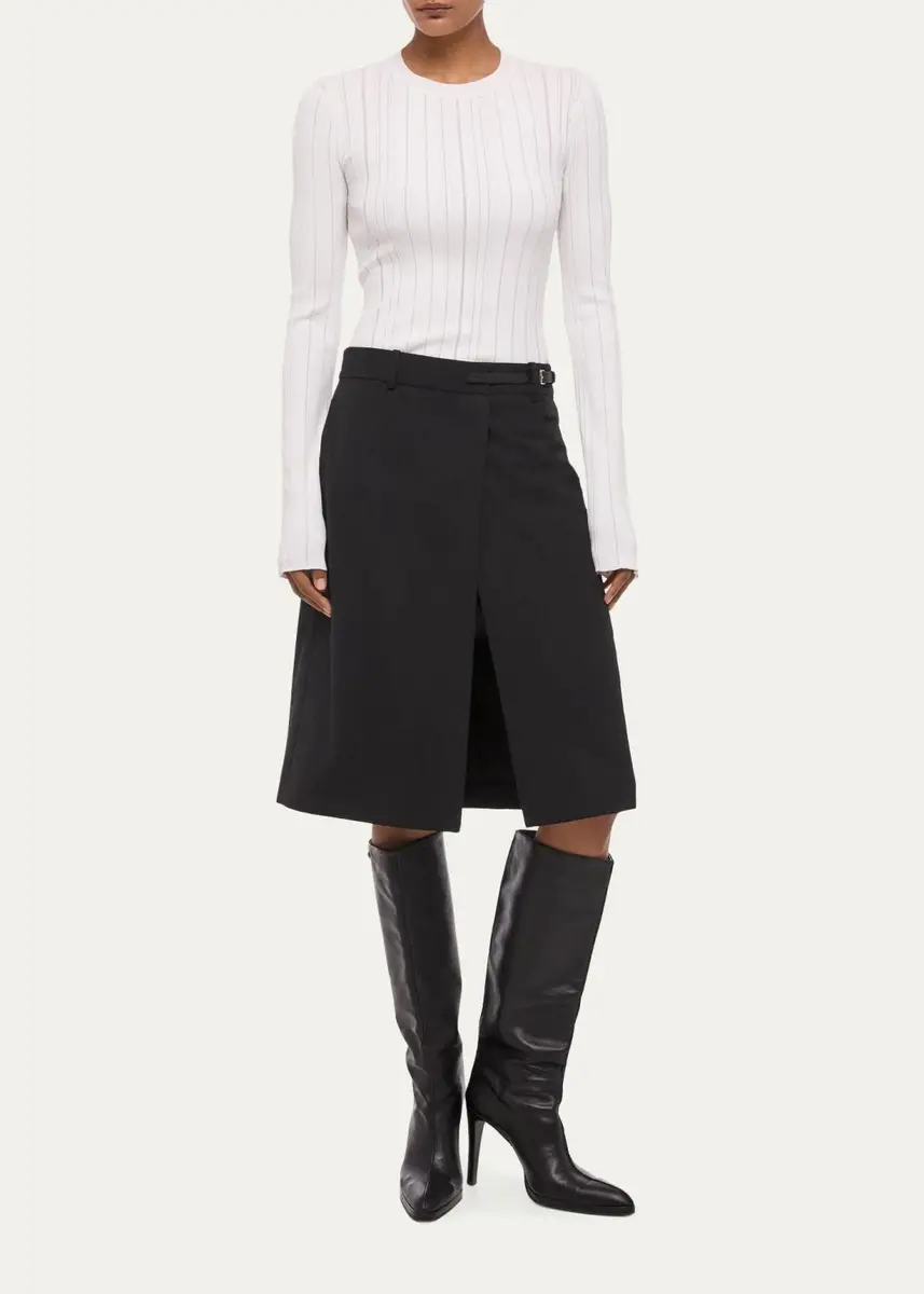 Helmut Lang Belted Asymmetric Skirt | Thumbnail 2