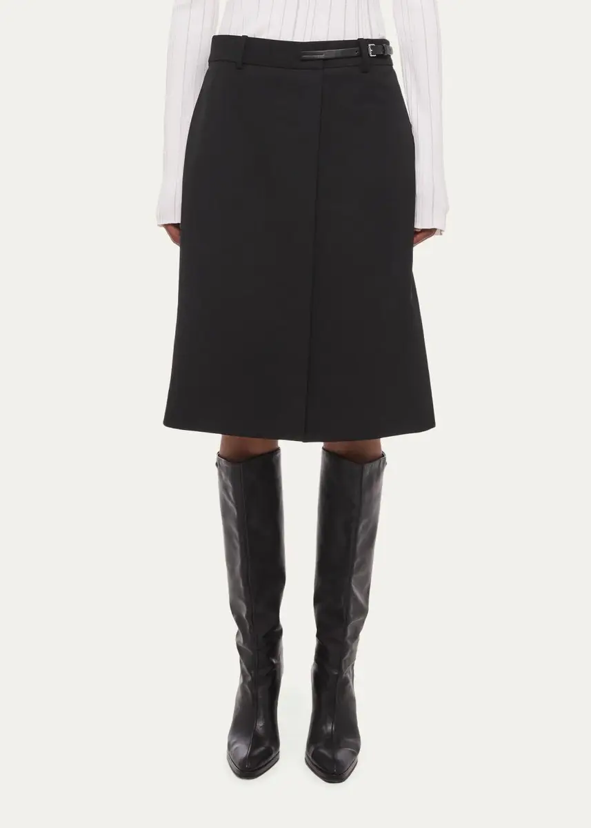 Helmut Lang Belted Asymmetric Skirt | Thumbnail 3