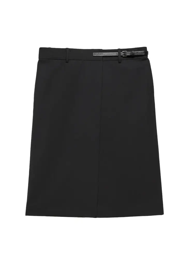 Helmut Lang Belted Asymmetric Skirt | Image 1 Helmut Lang Belted Asymmetric Skirt | Image 1