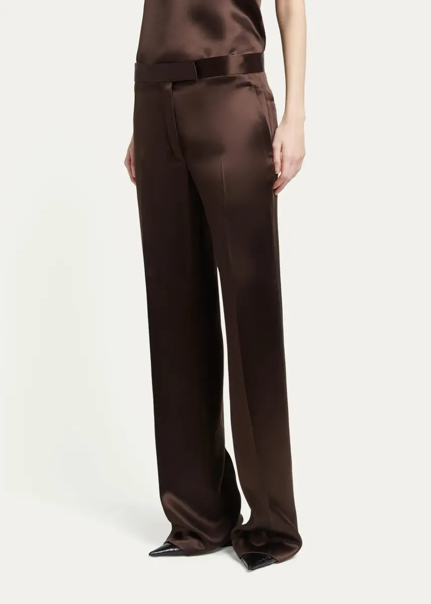 Tom Ford Silk Satin Wide-Leg Pants | Thumbnail 4 Tom Ford Silk Satin Wide-Leg Pants | Thumbnail 4